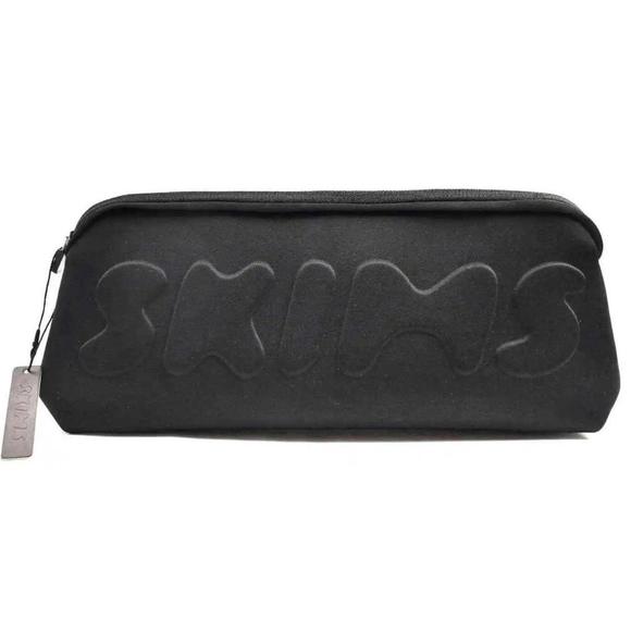 NWT Skims Neoprene Embossed Pouch Clutch in Black - Picture 1 of 9